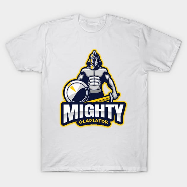 Mighty Gladiator T-Shirt by vukojev-alex